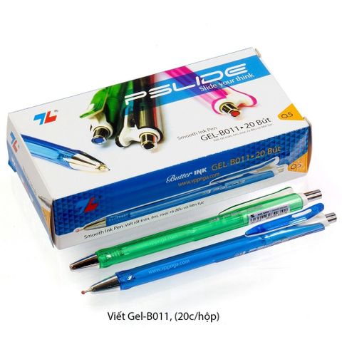  Bút Gel Thiên Long Gel-B01màu mực xanh/ đen sản phẩm chính hãng 