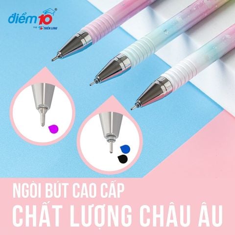  Bút gel 0.5mm Thiên Long Điểm 10 TPGEL039 mực xanh/đen/tím sản phẩm chính hãng 