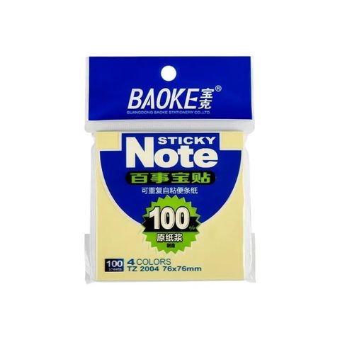  Giấy nhớ 4 màu Baoke BKTZ200 nhiều kích thước hình dáng sản phẩm chính hãng 
