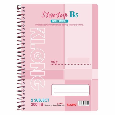  Vở Sổ lò xo B5 200 trang Klong374 (40Q/ thùng) sản phẩm chính hãng (Giao màu ngẫu nhiên ạ) 
