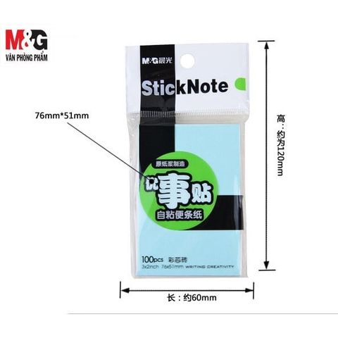  Tập Giấy nhớ màu 3x2 (76x51mm) YS-09 (100 tờ /tập) sản phẩm chính hãng (Tập) 