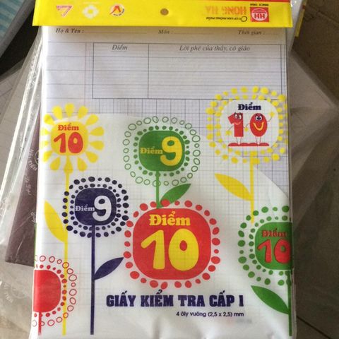  Giấy kiểm tra Hồng Hà - 4919 Ô ly và Kẻ ngang sản phẩm chính hãng (Tập) 