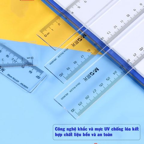  Thước nhựa trong 20cm/30cm ARL9600 sản phẩm chính hãng(Chiếc) 
