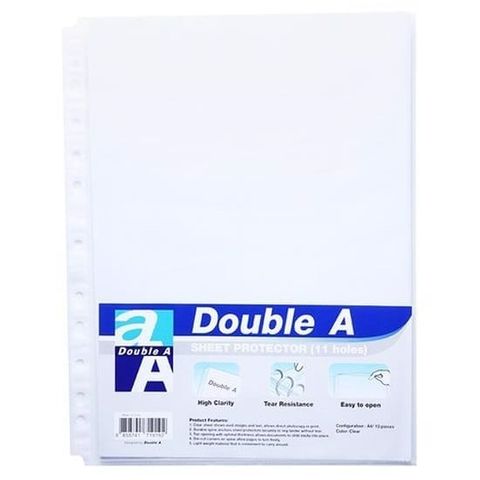  Bìa bao đục lỗ - Túi sơ mi Double A Đựng Hồ Sơ A4 tập 10 chiếc 