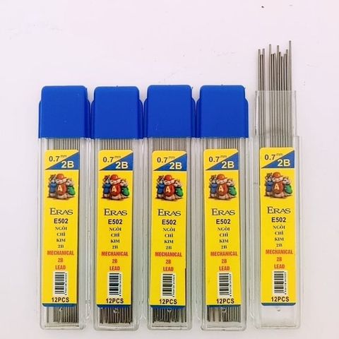  Lọ ngòi chì kim 2B 0.5mm - 0.7mm Eras E502 sản phẩm chính hãng 