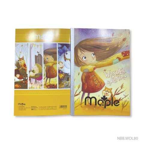  Vở kẻ ngang Maple ĐL70gsm - Wonderland - 120 trang  sản phẩm chính hãng (Giao màu ngẫu nhiên) 