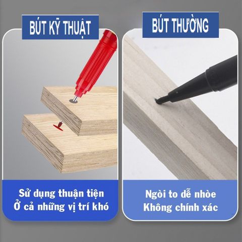  Bút lông đánh dấu ngòi dài 2-3cm Baoke khô nhanh, kháng nước dùng cho làm mộc, kim khí, xây dựng 