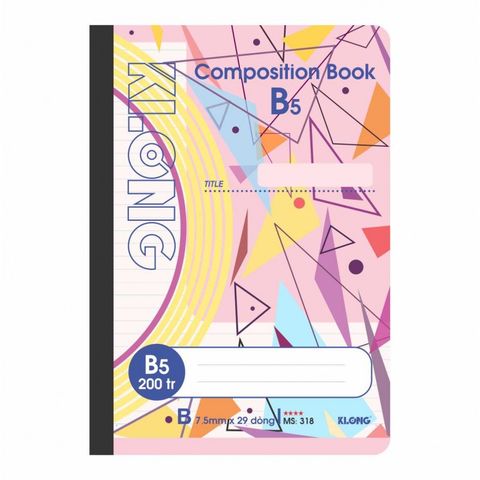  Vở Sổ may B5 200 trang Klong318 (60Q/ thùng) sản phẩm chính hãng (Giao màu ngẫu nhiên ạ) 