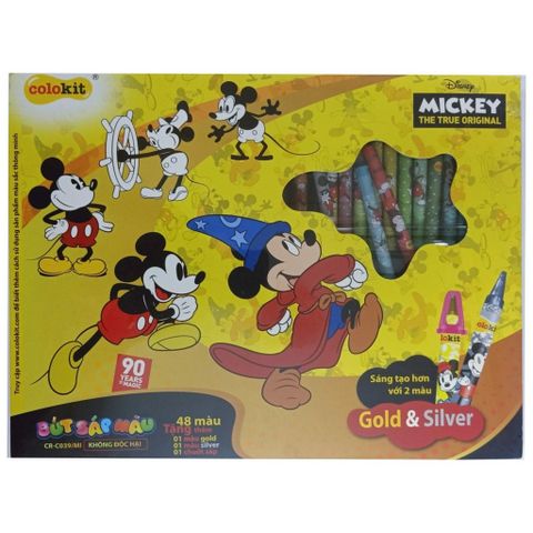  Sáp 50 màu Mickey Thiên Long CR-C039/MI  sản phẩm chính hãng 