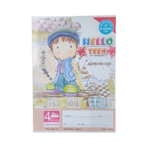  Vở ô ly ĐL80gsm Hello Teen FutureBook 48 trang DK-SV304 sản phẩm chính hãng (Giao bìa màu ngẫu nhiên ạ) 