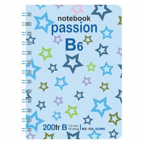  Vở Sổ lò xo B6 200 trang Klong938 (80Q/ thùng) sản phẩm chính hãng (Giao màu ngẫu nhiên ạ) 