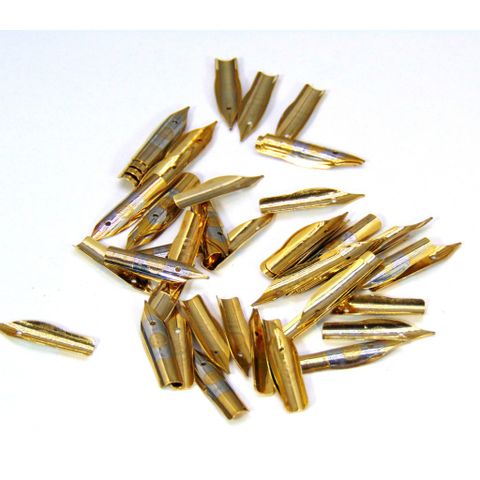  Ngòi Bút Máy Thay Thế- Ngòi Hoa Vàng Êm Trơn, Thanh Đậm sản phẩm chính hãng 