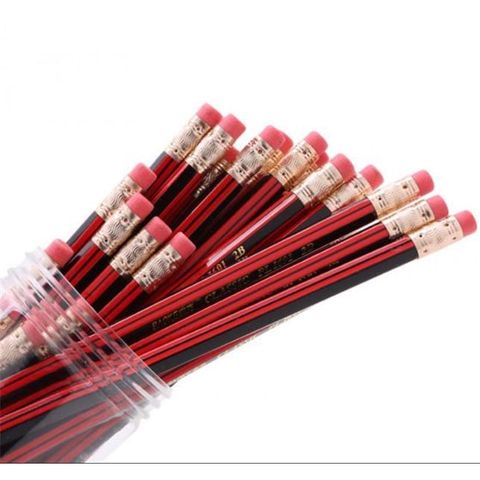 Bút chì gỗ 2B thân sọc đỏ đen Baoke PL169(30/360) 