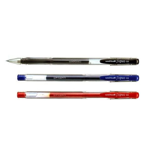  Bút nước mở nắp 0.5mm Hàng chính hãng Uniball Thương hiệu nhật bản UM-100 (Xanh - Đen - Đỏ) (Chiếc) 