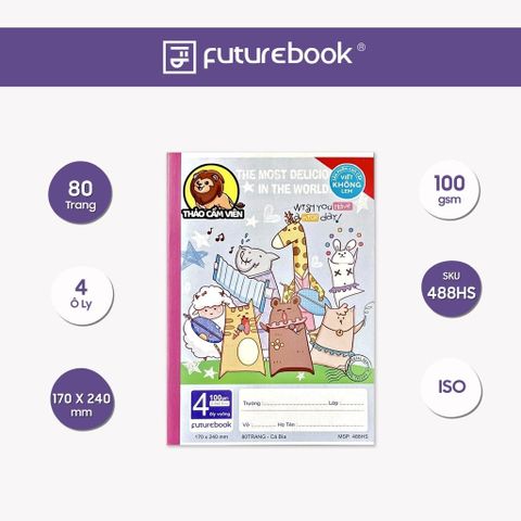  Vở ô ly ĐL100gsm Thảo Cầm Viên 80 trang DK-SV488 sản phẩm chính hãng(Giao bìa màu ngẫu nhiên ạ) 