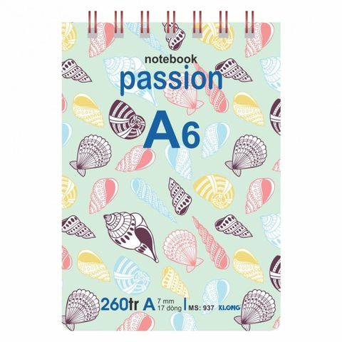  Vở Sổ lò xo A6 260 trang Klong937 (80Q/ thùng) sản phẩm chính hãng (Giao màu ngẫu nhiên ạ) 