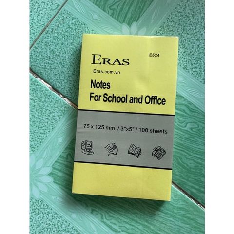  Tập Giấy nhớ Eras E524 (12/360) - 3x5 inch 7,5x12,5cm sản phẩm chính hãng (Tập) 