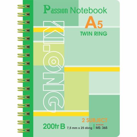  Vở Sổ lò xo A5 200 trang Klong365 (80Q/ thùng) sản phẩm chính hãng (Giao màu ngẫu nhiên ạ) 