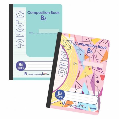 Vở Sổ may B5 200 trang Klong318 (60Q/ thùng) sản phẩm chính hãng (Giao màu ngẫu nhiên ạ) 