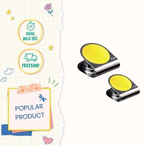 Kẹp Giấy PLUS Từ Tính Nam Châm Cho Văn Phòng, Bảng Đen - Size Nhỏ  (Giao màu ngẫu nhiên ạ) 