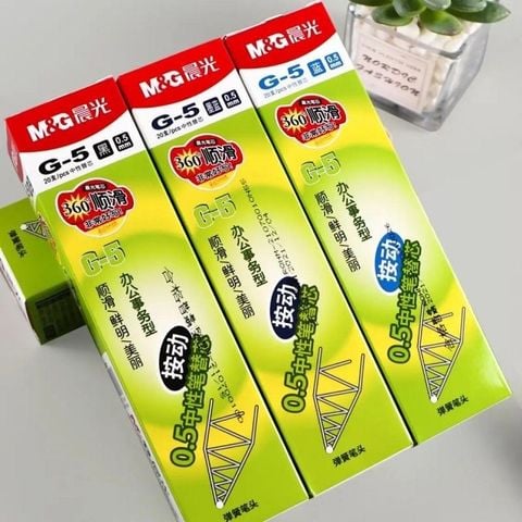  Ruột bút nước béo M&G G5 - Xanh/Đen/Đỏ (20 Cây/Hộp) 