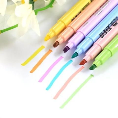  Vỉ bút nhớ 2 đầu 6 màu Baoke BKMP4907-BKMP4908 sản phẩm chính hãng 