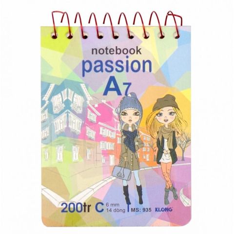  Vở Sổ lò xo A7 200 trang Klong935 (180Q/ thùng) sản phẩm chính hãng (Giao màu ngẫu nhiên ạ) 