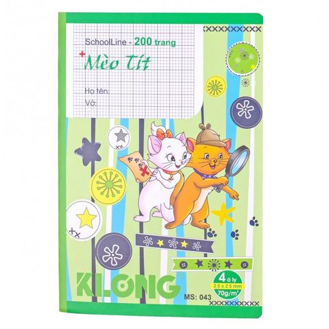  Quyển Vở 4 Ôly 200 trang Klong043 sản phẩm chính hãng ( Giao màu ngẫu nhiên ạ) 