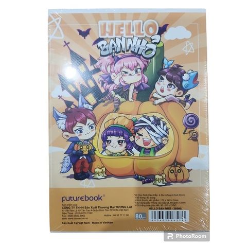  Vở ô ly ĐL80gsm Hello Bạn nhỏ FutureBook 80 trang 398HS sản phẩm chính hãng(Giao bìa màu ngẫu nhiên ạ) 
