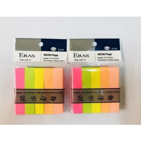 Tập Giấy nhớ 5 màu Eras E526 sản phẩm chính hãng (Tập) 15x75mm 100 tờ 