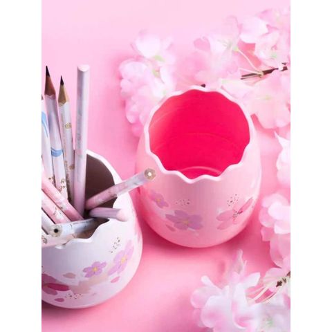 Cốc cắm bút hoa anh đào M&G ABT98497 / Khay cắm bút họa tiết hoa anh đào cute sản phẩm chính hãng 