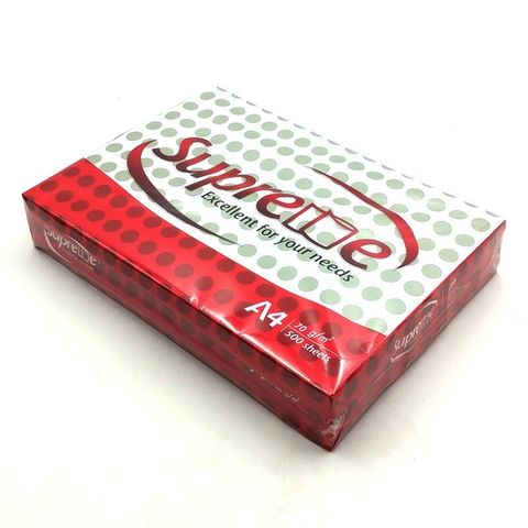  Giấy Thái đỏ Supreme - A4 ĐL70/80gsm (5 reams/thùng) (5/300) (Ream) 