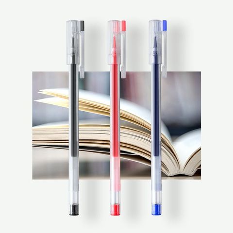 Bút gel ngòi 0.35mm Baoke PC3898 (12/144) màu xanh biển/ đỏ 