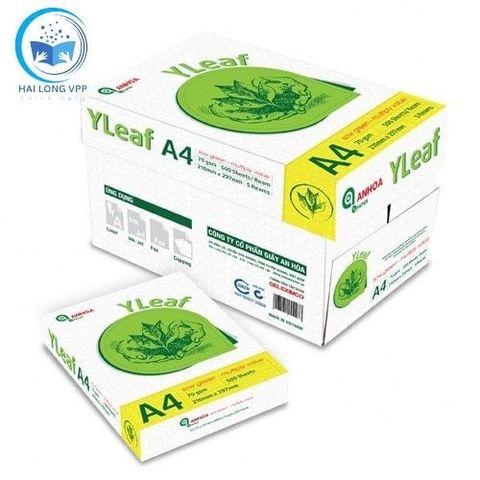  RAM Giấy in An Hòa - Yleaf A4/ ĐL66/ĐL70 - 500 tờ/ram ( Made in Việt Nam ) 