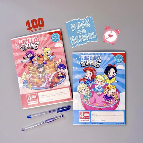  Vở ô ly ĐL80gsm Hello Bạn nhỏ FutureBook 80 trang 398HS sản phẩm chính hãng(Giao bìa màu ngẫu nhiên ạ) 