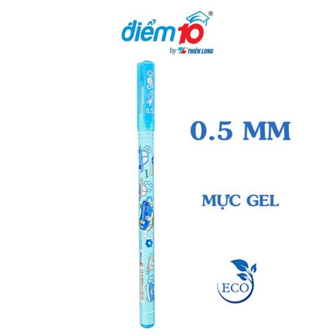  Bút gel 0.5mm Thiên Long Điểm 10 TPGEL038 mực đen/ xanh biển/ tím sản phẩm chính hãng 