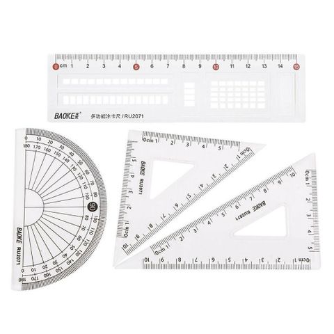  Bộ thước kẻ eke 4 chi tiết Baoke RU2070 và RU207sản phẩm chính hãng 