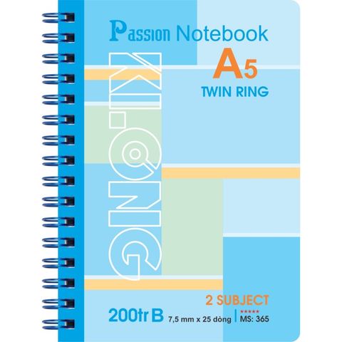  Vở Sổ lò xo A5 200 trang Klong365 (80Q/ thùng) sản phẩm chính hãng (Giao màu ngẫu nhiên ạ) 