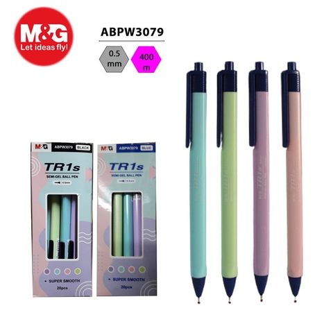  Bút bi dầu TR1S 0.5mm M&G ABPW3079 - Xanh (20/160/1920) 