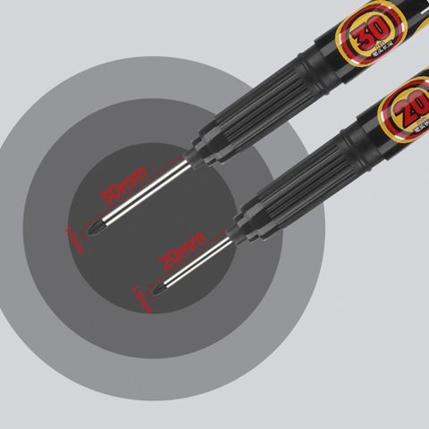  Bút lông đánh dấu ngòi dài 2-3cm Baoke khô nhanh, kháng nước dùng cho làm mộc, kim khí, xây dựng 