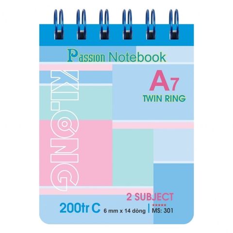  Vở Sổ lò xo A7 200 trang Klong30(180Q/ thùng) sản phẩm chính hãng (Giao màu ngẫu nhiên ạ) 