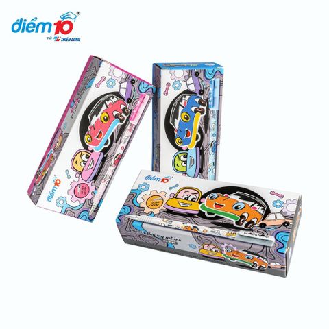  Bút gel 0.5mm Thiên Long Điểm 10 TPGEL038 mực đen/ xanh biển/ tím sản phẩm chính hãng 