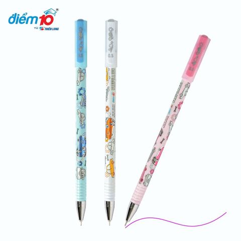  Bút gel 0.5mm Thiên Long Điểm 10 TPGEL038 mực đen/ xanh biển/ tím sản phẩm chính hãng 