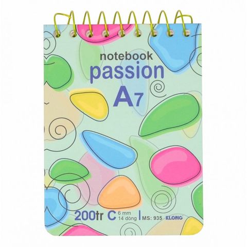  Vở Sổ lò xo A7 200 trang Klong935 (180Q/ thùng) sản phẩm chính hãng (Giao màu ngẫu nhiên ạ) 