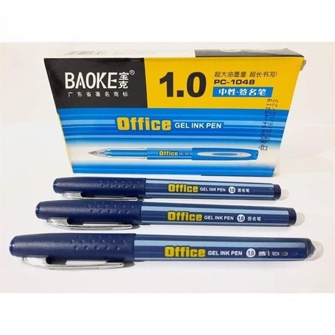  Bút nước 1.0 Đen Baoke PC-1048 2 màu đen/xanh biển kèm Ruột bút thay thế Baoke (sản phẩm chính hãng) 