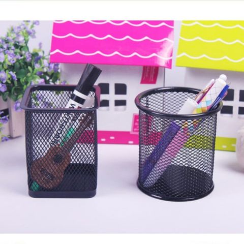  Khay đựng bút lưới đen sắt vuông ABT9840 sản phẩm chính hãng Tròn and Vuông 