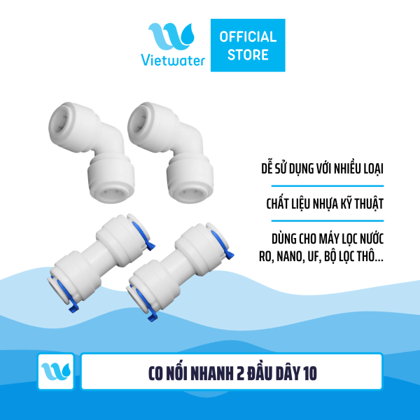  Co cút nối nhanh 2 đầu dây 10 dùng trong máy lọc nước (combo 2 cái hoặc 5 cái hoặc 10 cái) 