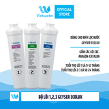  Bộ lõi số 123 máy lọc nước Geyser Ecolux (lõi CBC-Aragon-Catalon) 