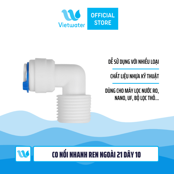  Co cút nối nhanh ren ngoài 21 dây 6 và dây 10 dùng trong máy lọc nước (combo 2 cái hoặc 5 cái hoặc 10 cái) 
