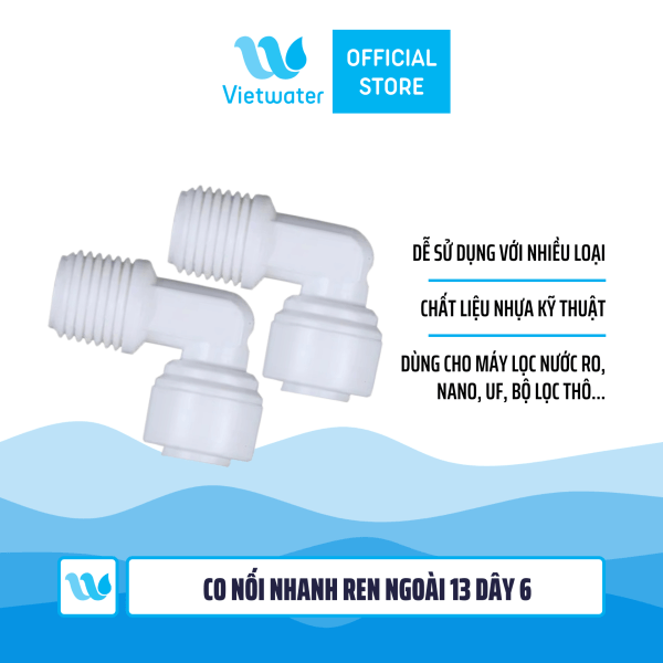  Co cút nối nhanh ren ngoài 13 dây 6 dùng trong máy lọc nước (combo 2 cái hoặc 5 cái hoặc 10 cái) 
